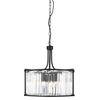 Searchlight Victoria 5 Light Drum Ceiling Pendant - Matt Black