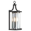 Searchlight Victoria Flush Wall Light - Black