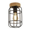 Searchlight Vision Semi-Flush Ceiling Light - Matt Black