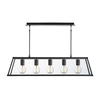 Searchlight Voyager 5 Light Bar Ceiling Pendant - Matt Black
