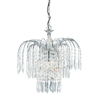 Searchlight Waterfall 3 Light Chandelier - Chrome