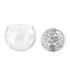 Shay Glass Ceiling Pendant Shade - Clear,  Silver