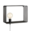 Shelf Flush Wall Light with Plug - Black