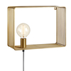 Shelf Flush Wall Light with Plug - Gold