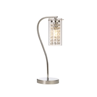 Shimmy Table Lamp Switched - Single - Polished Chrome & Crystal & Glass