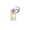 Shimmy Wall Light Switched - Single - Polished Chrome & Crystal & Glass
