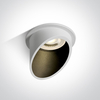 Shore Edge Round Anti Glare Recessed Fixed Downlight - White with Black Reflector