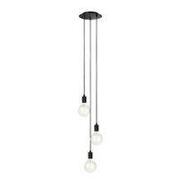 Sky 3 Light Ceiling Pendant - Black