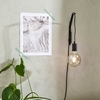 Sky Lamp Holder with Plug - Black