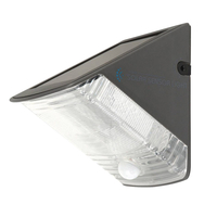 Solar LED Outdoor Wall Light with PIR Sensor - Grey