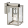Solid Outdoor Hanging Lantern Wall Light - Brushed Chrome