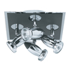 Square 4 Light Spotlight Plate - Polished Chrome