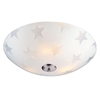 Star Frosted Glass LED Flush Ceiling Light