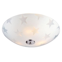 Star Frosted Glass LED Flush Ceiling Light