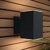 Suri Oxford Solar LED Outdoor Up & Down Wall Light - Black