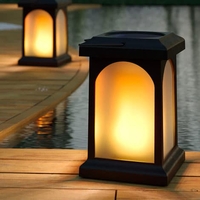 Suri Trueflame LED Solar Lantern - Black