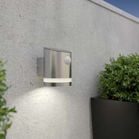 Suri Truro PIR Solar LED Outdoor Wall Light - Silver
