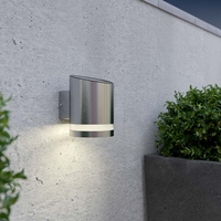Suri Truro Solar LED Outdoor Wall Light - Silver