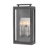 Sutcliffe 2 Light Half Lantern Outdoor Wall Light - Aged Zinc