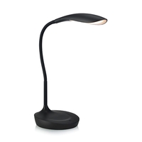 Swan LED Touch Desk Lamp with USB Charging Port - Black