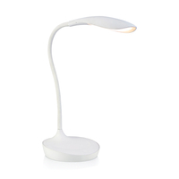 Swan LED Touch Desk Lamp with USB Charging Port - White