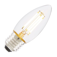 Tagra 4W Warm White Dimmable LED Decorative Filament Candle Bulb - Screw Cap