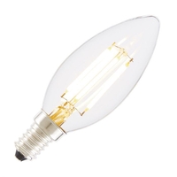 Tagra 4W Warm White Dimmable LED Decorative Filament Candle Bulb - Small Screw Cap