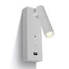Task LED Reading Light with USB Charging Port - White