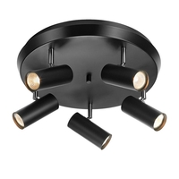 Torino 5 Light Spotlight Plate - Black
