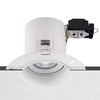 Trimless Plaster-In Fire Rated Tiltable Downlight - White