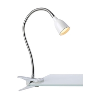 Tulip Clip On LED Desk Lamp - White