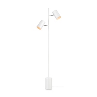 Twin 2 Light Floor Lamp - White