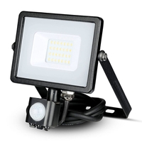 V-Tac 20W Daylight Samsung Chip LED Floodlight with PIR Sensor - Black