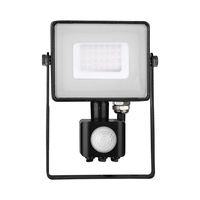 V-Tac 30W Warm White Samsung Chip LED Floodlight with PIR Sensor - Black