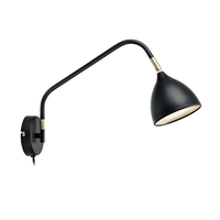Valencia Wall Light with Plug - Black