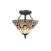 Valentina Semi-Flush Ceiling Light - Aged Antique Brass