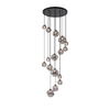Wade 16 Light Cluster Ceiling Pendant - Satin Black