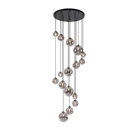 Wade 16 Light Cluster Ceiling Pendant - Satin Black