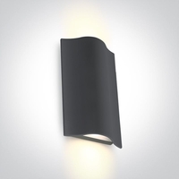 Wave LED Outdoor Up & Down Wall Light - Anthracite