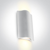 Wave LED Outdoor Up & Down Wall Light - White