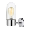 Zen Clear Glass Bathroom Wall Light - Chrome