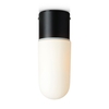 Zen Opal Glass Bathroom Flush Light - Black
