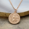 9ct Rose Gold 16mm 3D St Christopher Pendant With Optional Engraving and Chain