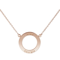 9ct Rose Gold Personalised Ring Pendant