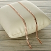9ct Rose Gold Plated 3.2mm Diamond Cut Curb Chain