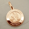 9ct Rose Gold Plated Guardian Angel Pendant With Optional Engraving and Chain