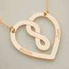 9ct Rose Gold Plated Heart Infinity Necklace
