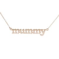 9ct Rose Gold Plated Mummy Name Necklace