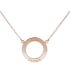 9ct Rose Gold Plated Personalised Ring Pendant With Crystal