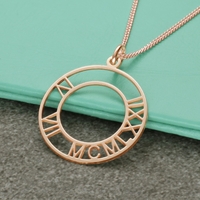 9ct Rose Gold Plated Roman Numerals Special Date Disc Necklace